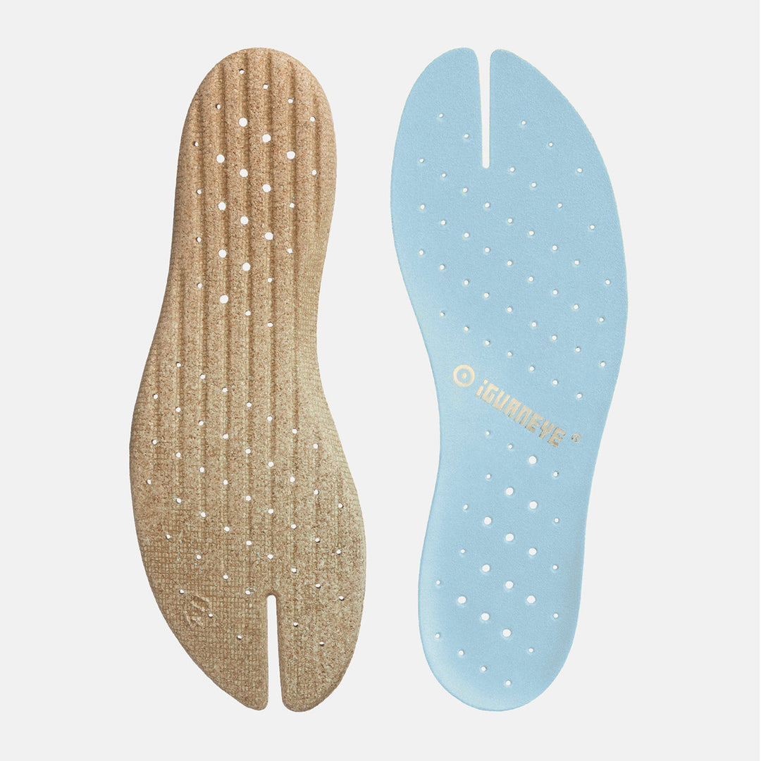 Suede Leather and cork insoles Freshoes Sky Blue – iGUANEYE